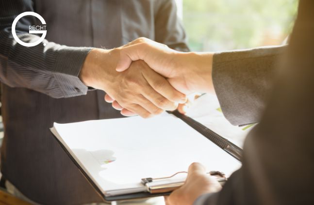 Handshake Anwälte übernehmen den Fall