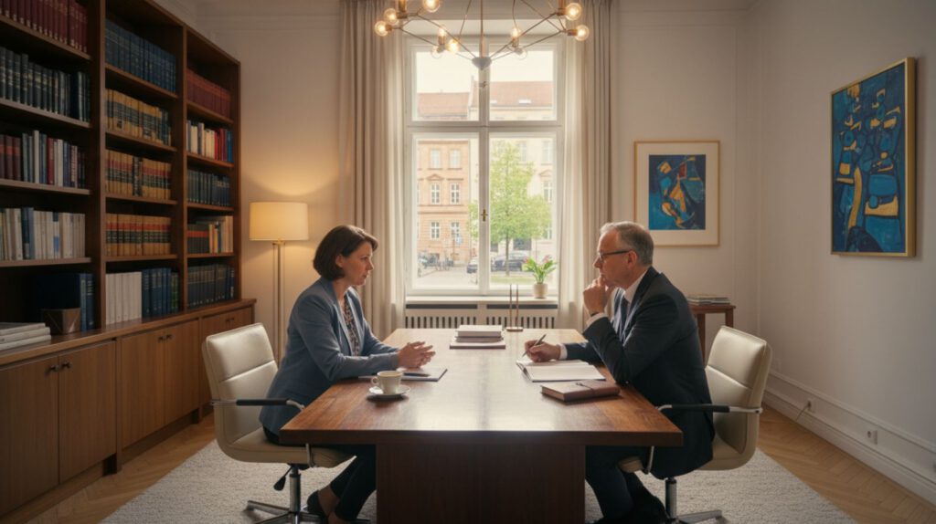 Beratungsgespräch mit Anwalt Abfindung