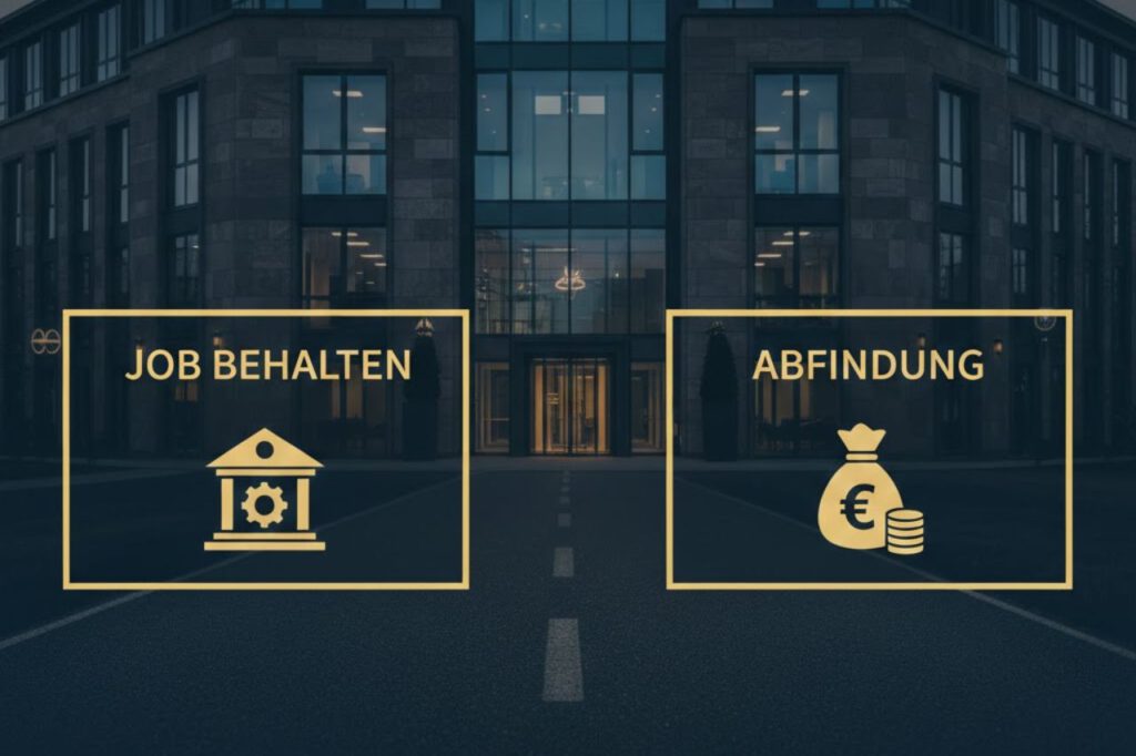 Job behalten oder Abfindung