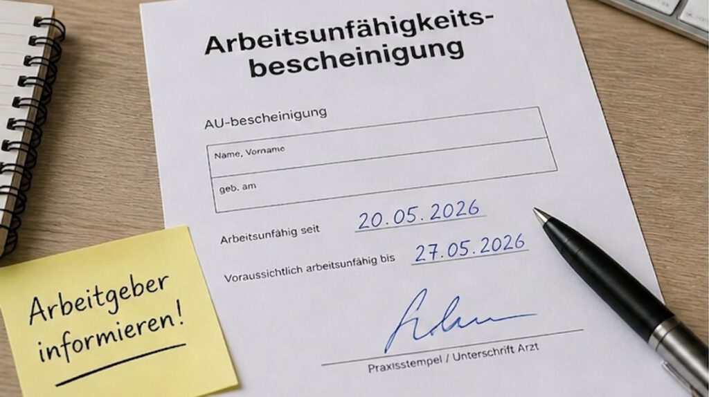 Arbeitsunfähigkeit im Urlaub
