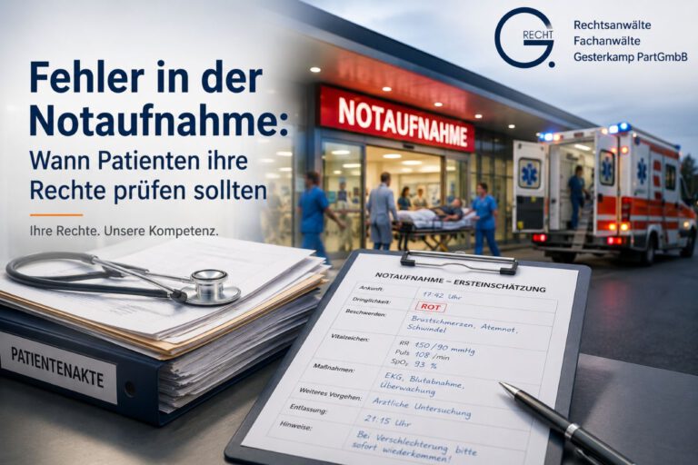 Fehler in der Notaufnahme rechtlich prüfen