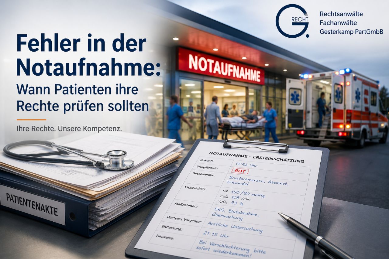 Fehler in der Notaufnahme: Wann Patienten ihre Rechte prüfen sollten